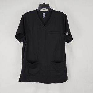 Roth Wear Men's Size Medium Black 3 Pocket Scrub Top